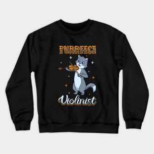 Purrfect Violinist - Cat on the violin Crewneck Sweatshirt